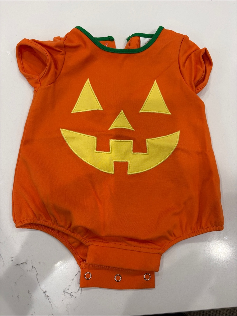 Baby Pumpkin Halloween Costume Bodysuit - Orange